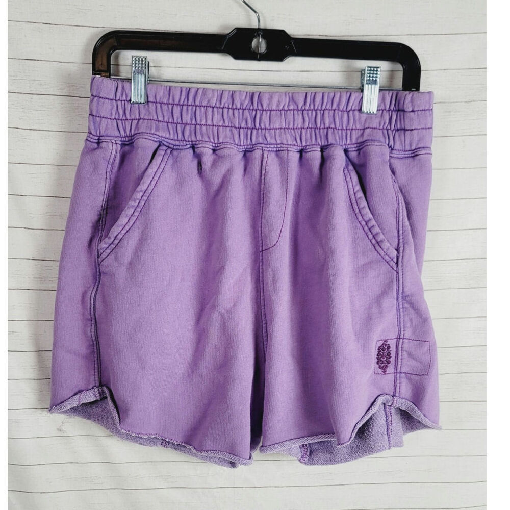 Free People / FP Movement All Star Solid Shorts in Washed Super Berry, sz Medium